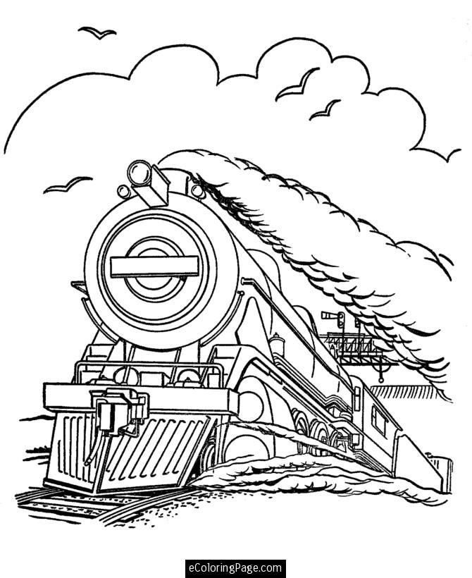Plansa de colorat cu Polar Express 2 5